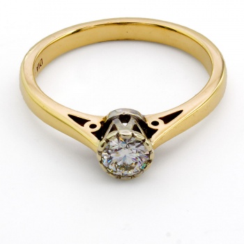 9ct gold Diamond 25pt Ring size J